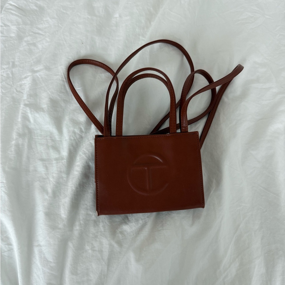 Telfar Brown Mini Shopping Bag
